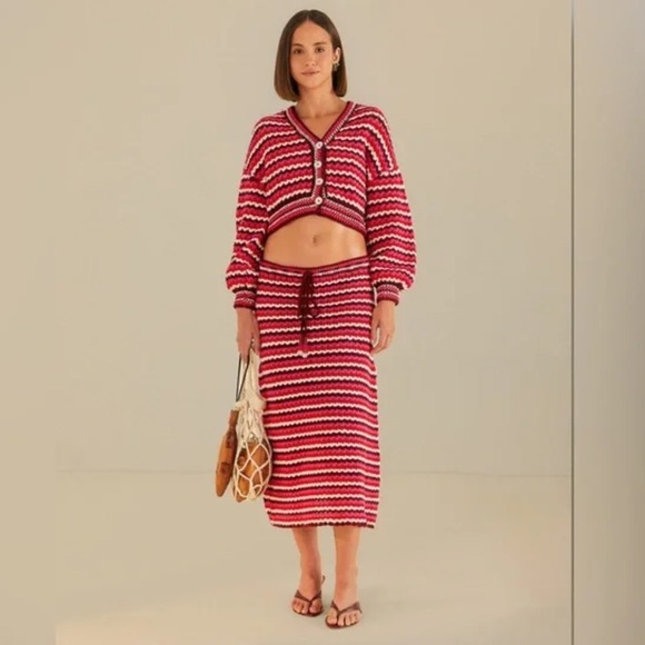 NWT FARM RIO COLORFUL CROCHET SKIRT- SIZE Large - Picture 3 of 9